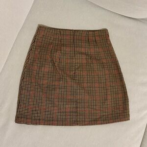 John Galt Brown Plaid Women's Skirt